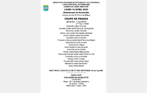 COUPE DE FRANCE 1er et 2ème tour