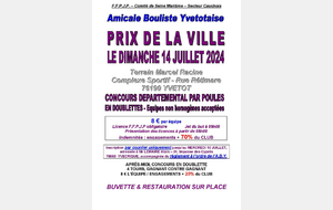 Prix de la ville d'Yvetot en doublette