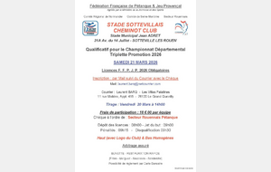 Qualificatif Départemental triplette promotion