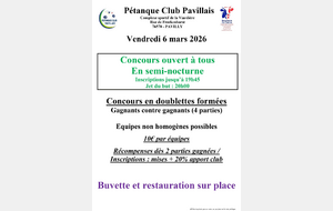 Reprise des concours ouvert à tous à Pavilly le 6 mars