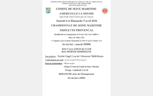 Championnat Comité triplette jeu provençal