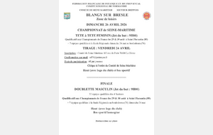 Championnat Départemental doublette masculin + tête à tête féminin + trophée triplette jeunes