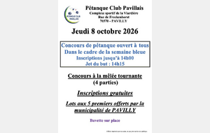 Concours de pétanque dans le cadre de la semaine bleue