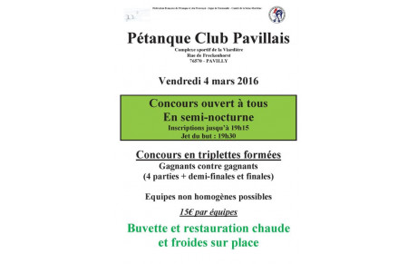 Ouvert à tous du 4 mars 2016